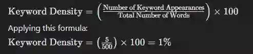 Keyword Density Formula