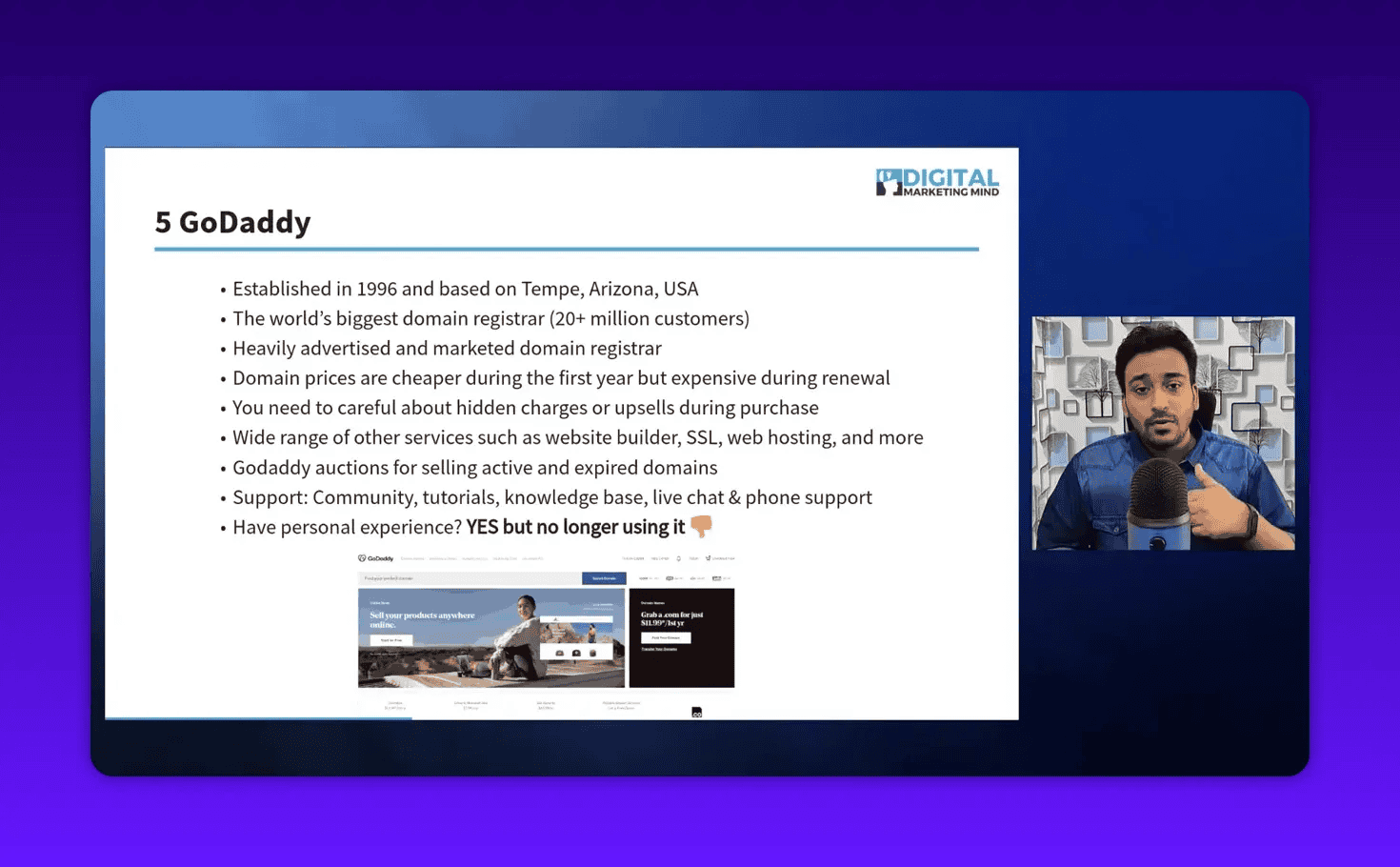 GoDaddy domain registrar with first-year discounts, high renewal prices and upsell tactics