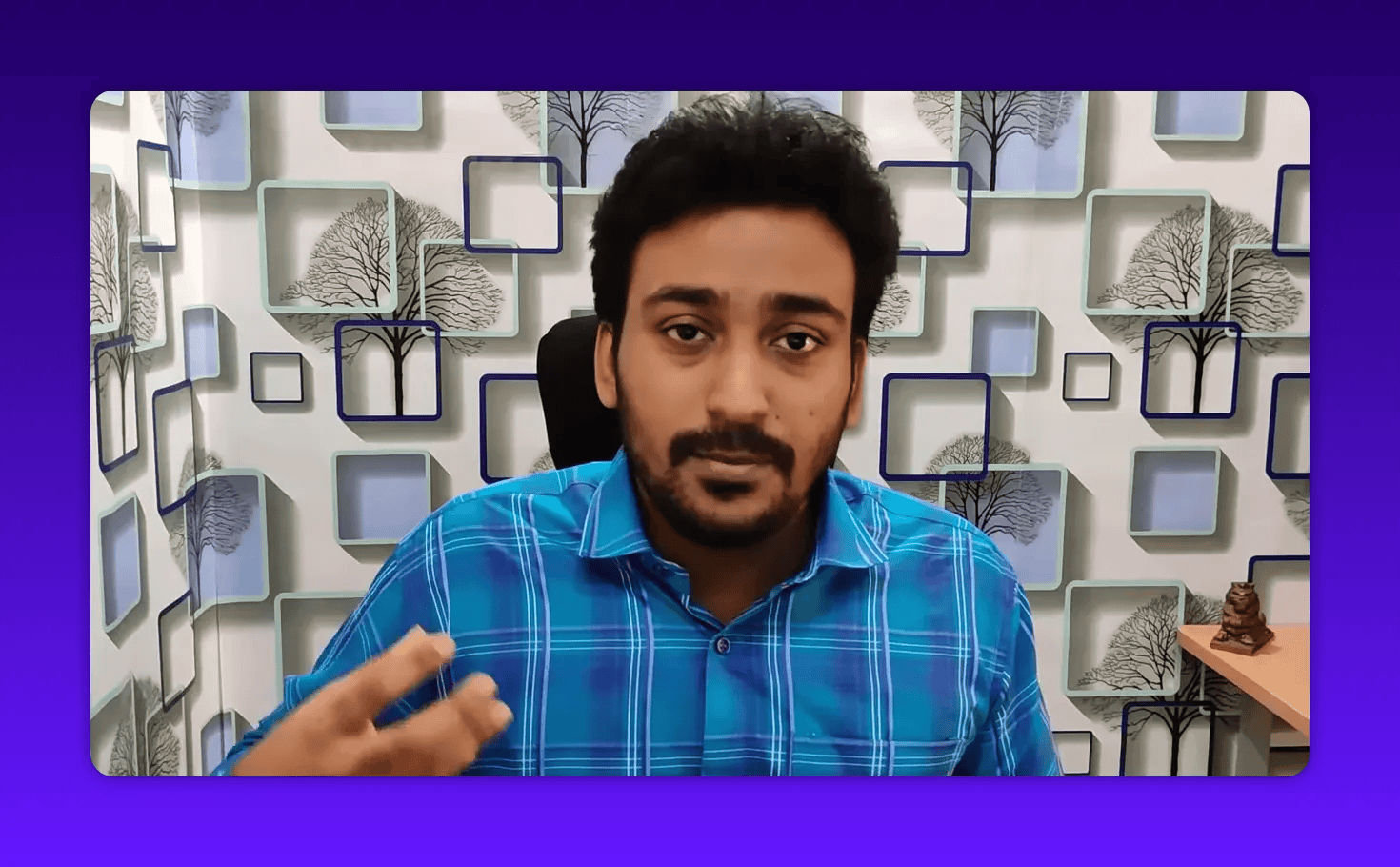 Instructor using a hand gesture while explaining what a PASS means on the SEO quiz