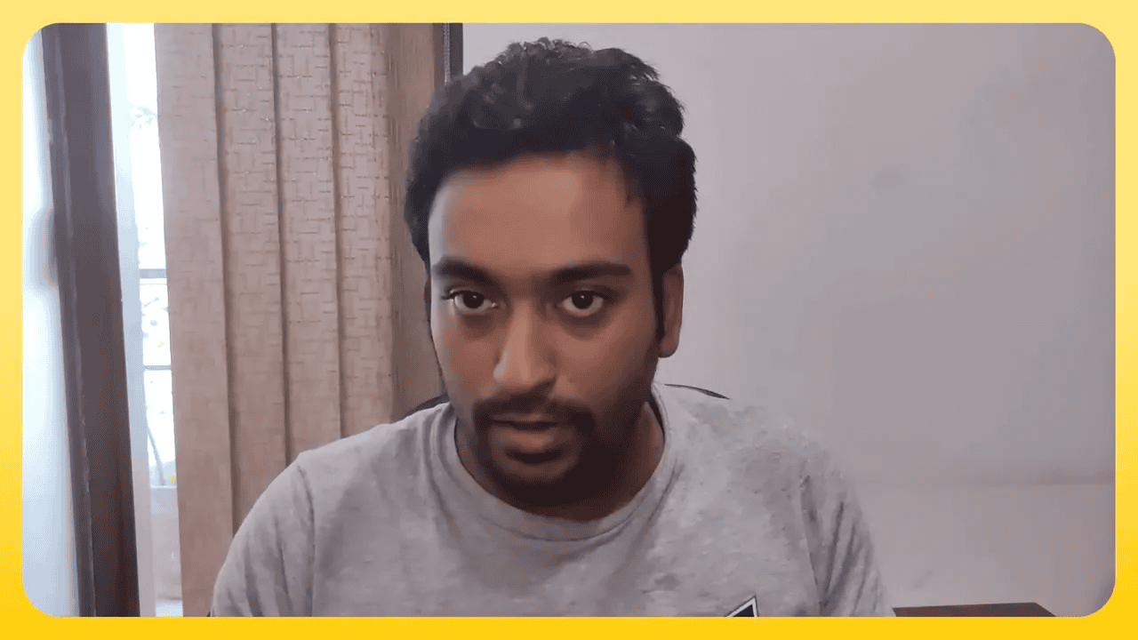 Presenter facing camera explaining resource management for small business digital marketing.